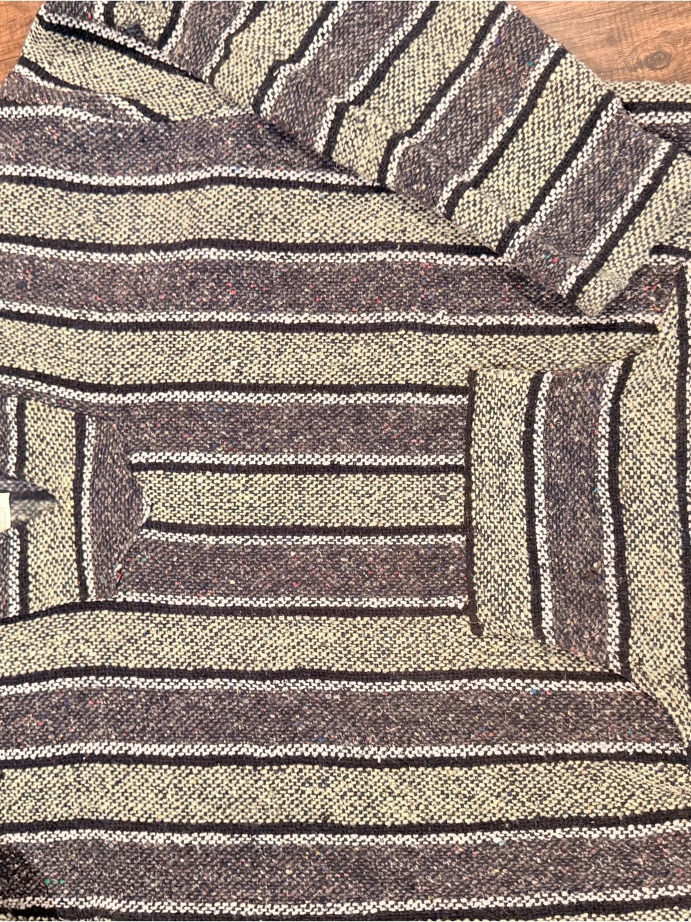 Men's Striped Knit Crewneck Sweater - Brown & Cream